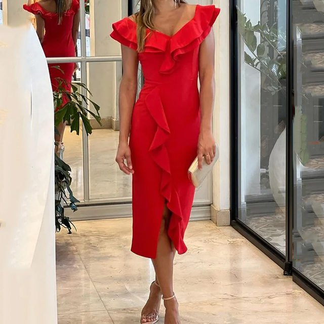 Vestido sin mangas chic y elegante