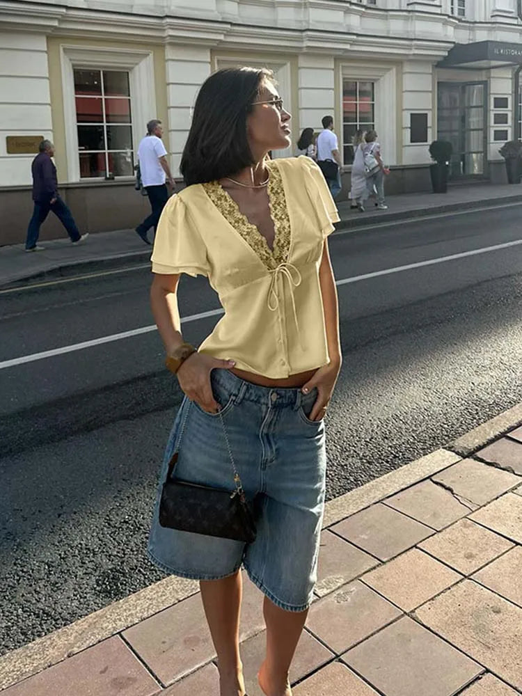 Blusa de Satin clara