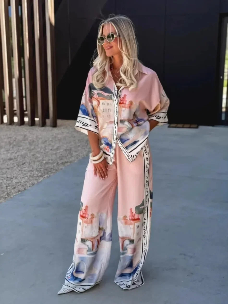 Conjunto de dos piezas con estampado Sienna