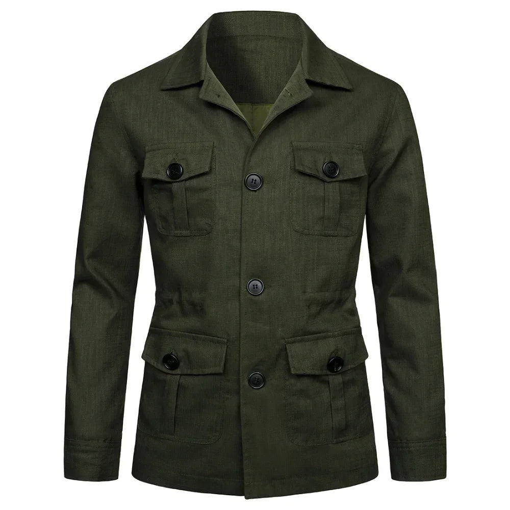 Chaqueta de lino Safari Oliver - Lino ligero y transpirable para la aventura diaria
