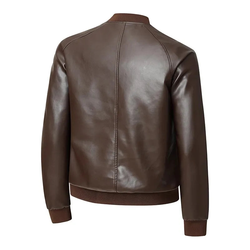 Chaqueta de cuero Axel Moto - cuero de grano completo premium, estilo clásico de motociclista