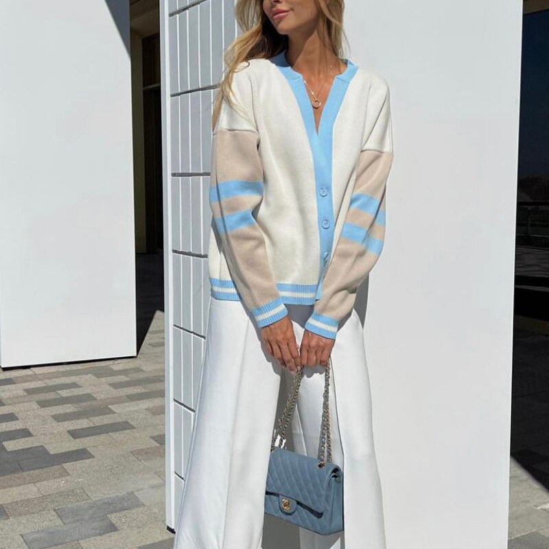 Suéter Avalon cómodo oversize con cuello en V