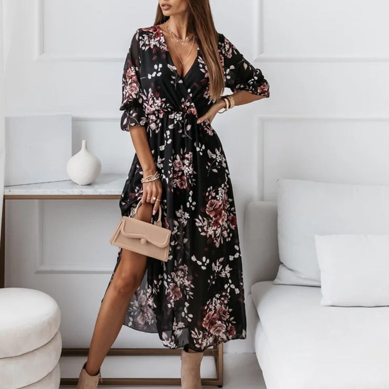 Vestido Maxi Carmen - Elegante, Fluido y Atemporal