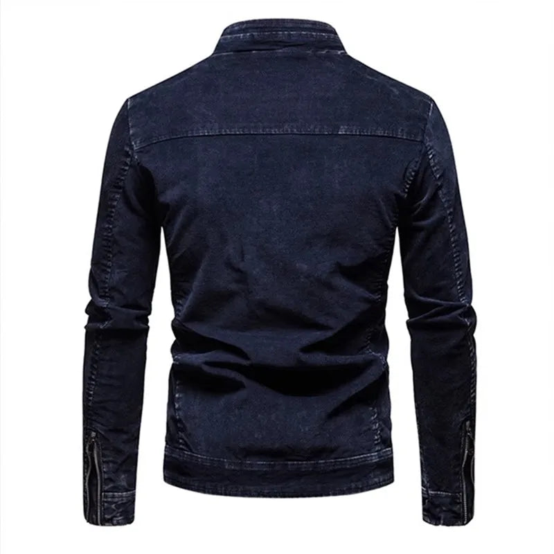 Kairo Chaqueta motera de denim – Estilo biker audaz en denim premium