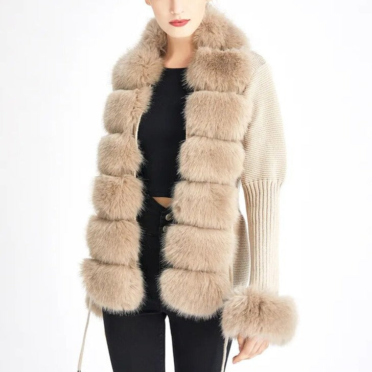 Cardigan de pelaje sintético Giulia - tejido de lujo suave para un estilo cómodo y chic