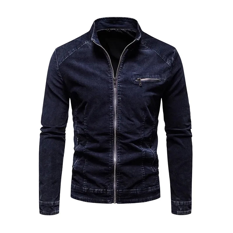 Kairo Chaqueta motera de denim – Estilo biker audaz en denim premium
