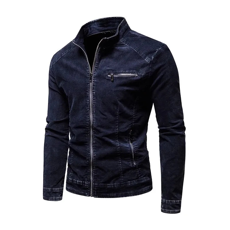 Kairo Chaqueta motera de denim – Estilo biker audaz en denim premium