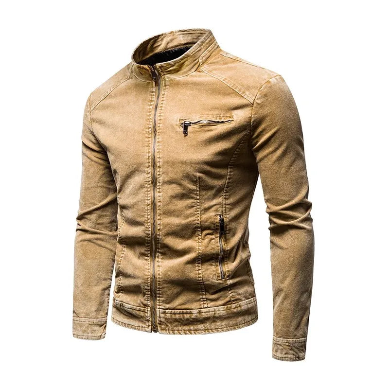 Kairo Chaqueta motera de denim – Estilo biker audaz en denim premium