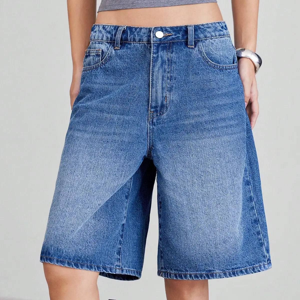 Shorts de mezclilla de tiro alto - conjunto de 5 piezas
