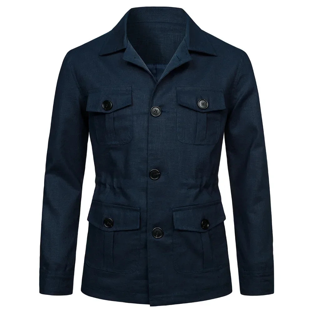 Chaqueta de lino Safari Oliver - Lino ligero y transpirable para la aventura diaria