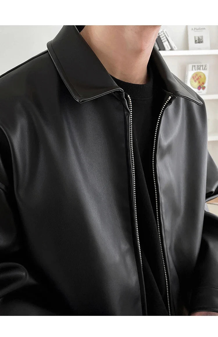Mauro Chaqueta de cuero PU negra - Moderna, atrevida, imprescindible para el día a día