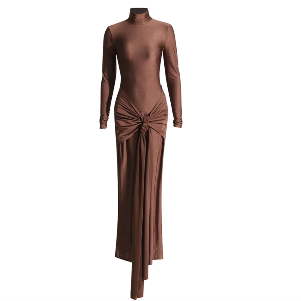 Vestido bodycon de manga larga que favorece la figura