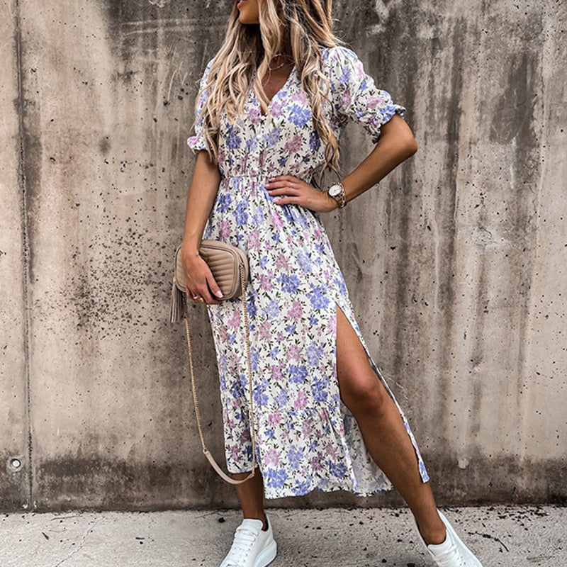 Vestido Maxi Carmen - Elegante, Fluido y Atemporal