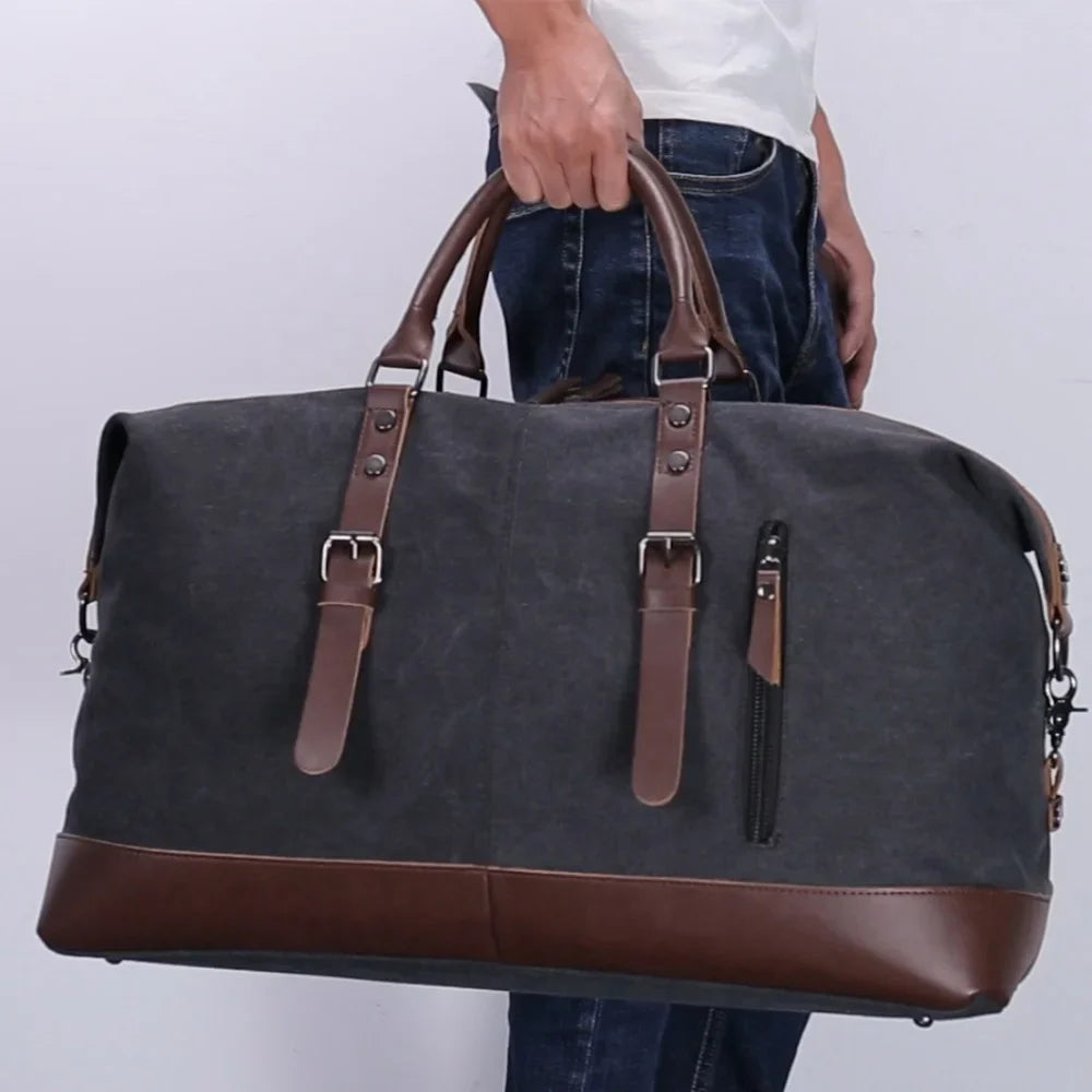 Maverick bolsa de lona para viaje — resistente y espaciosa bolsa de fin de semana para aventuras