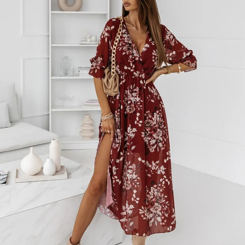Vestido Maxi Carmen - Elegante, Fluido y Atemporal