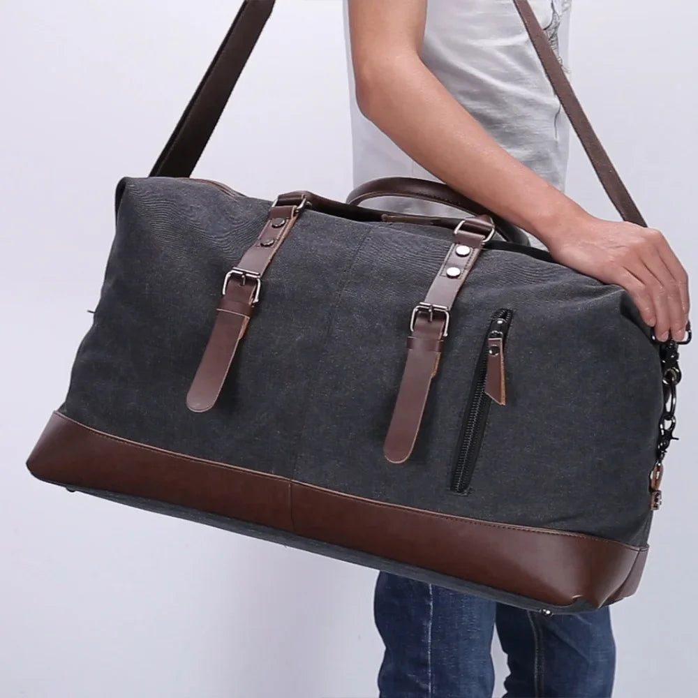 Maverick bolsa de lona para viaje — resistente y espaciosa bolsa de fin de semana para aventuras